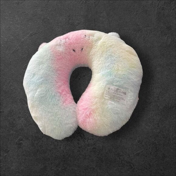 Kids Multicolor Rainbow Travel Unicorn U-shaped Head Neck Support Pillow OS - Picture 5 of 6